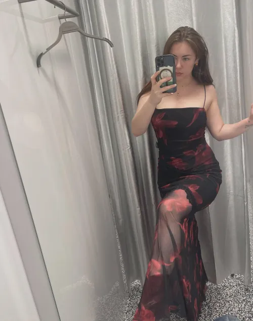 just a little tease in my favorite dress