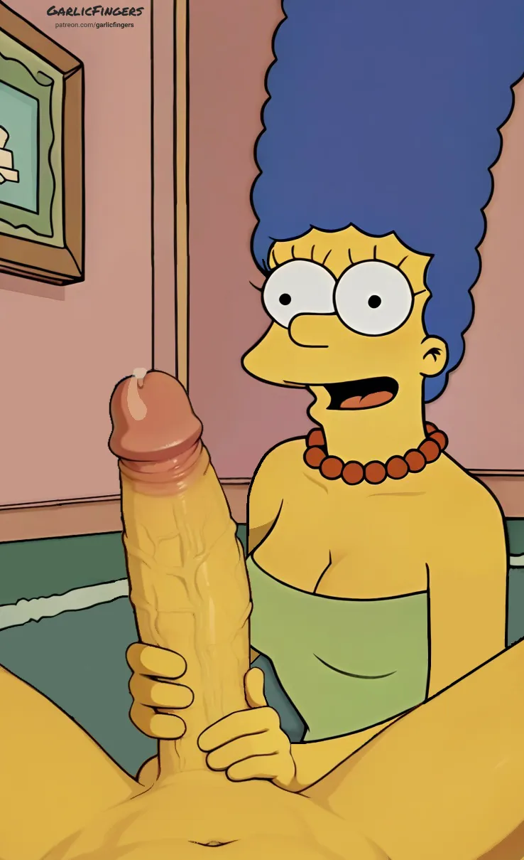 Marge knows how to stroke it just right... (artist: GarlicFingers)