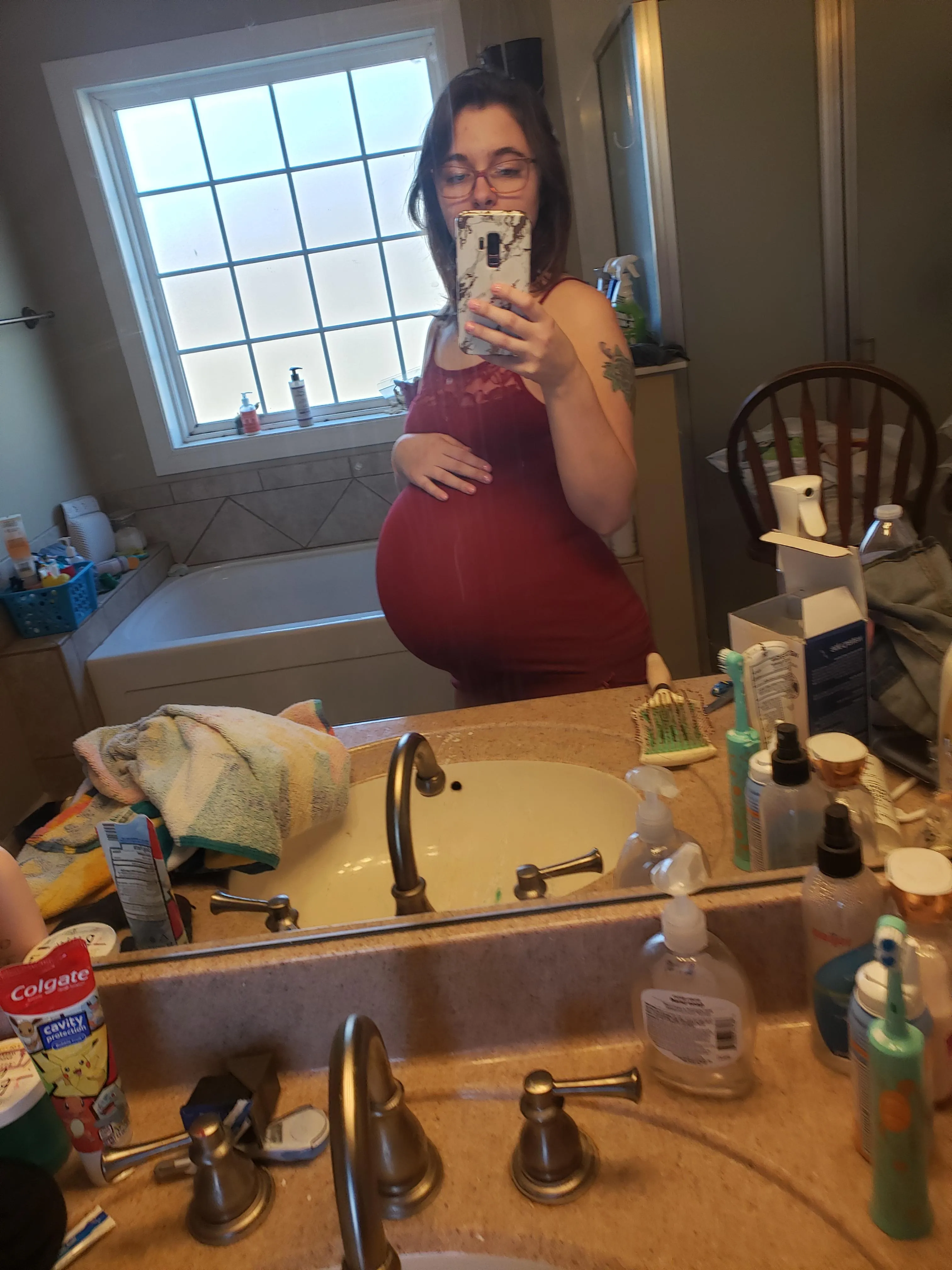 Rub my bump for good luck?