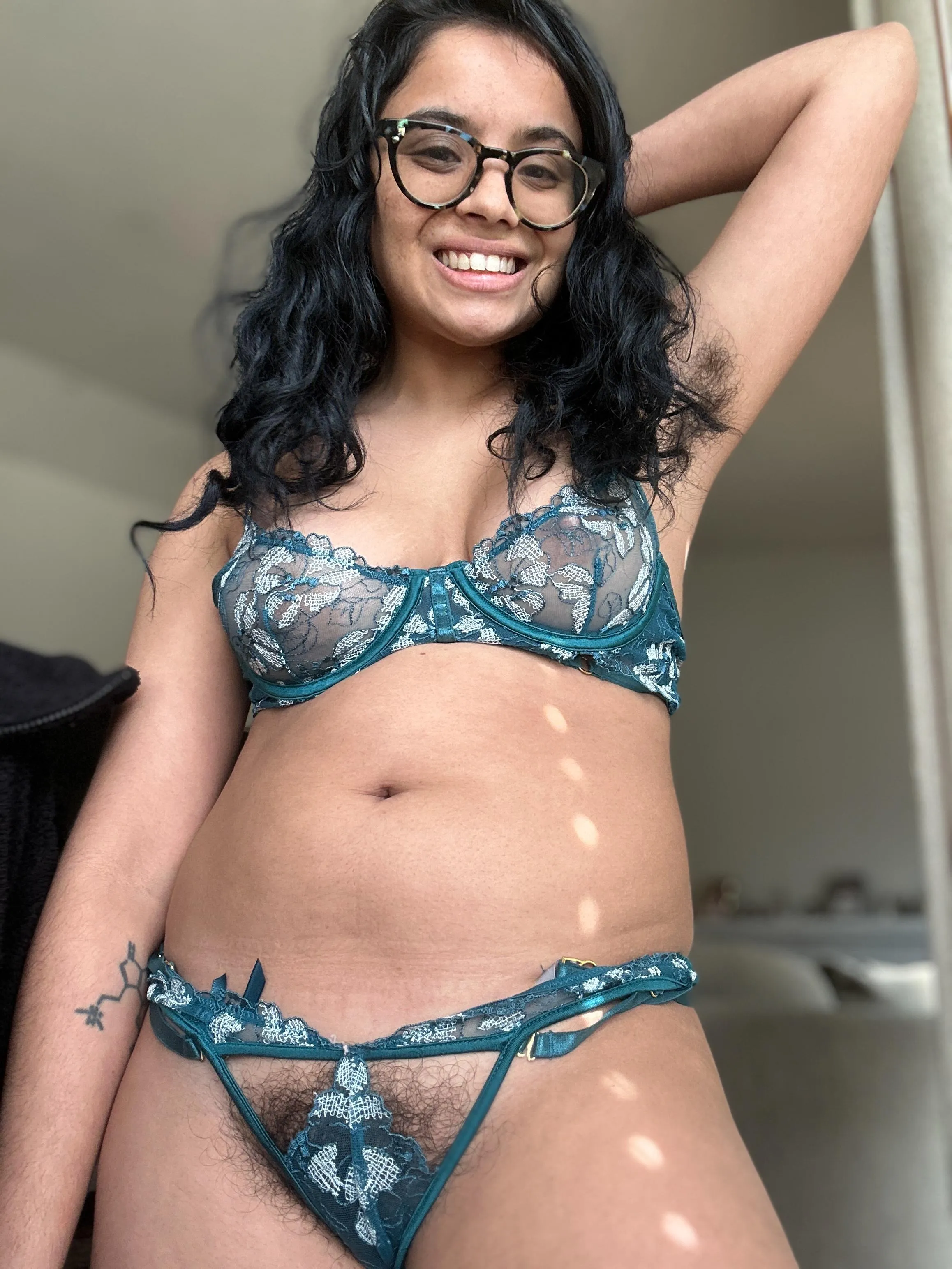 These lingerie bottoms look so much better with a full bush