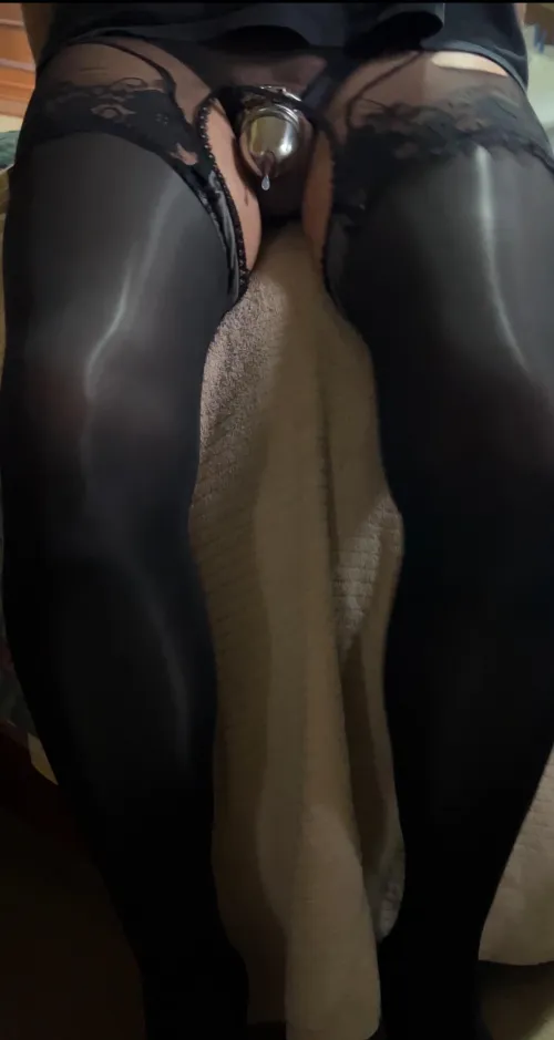 Almost had hands free Sissygasm. All I could get is one drop before I was exhausted