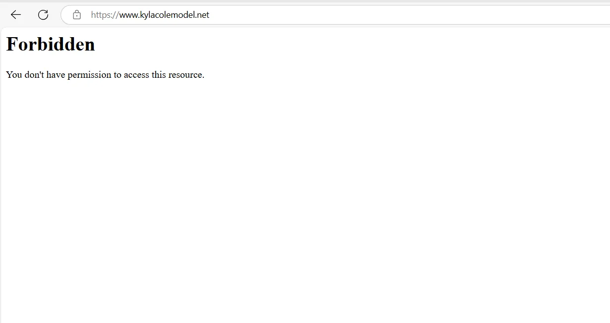 I try to visit Kyla's website but it comes out below error. Is her website shut down now?