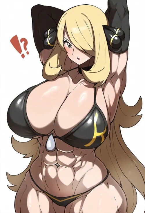 Muscular BIG BOOBS Cynthia (IshaniBai) [Pokemon]
