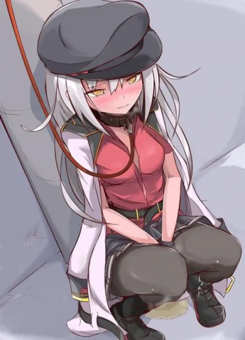 Bound on a leash with no way to escape.