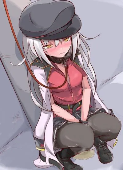 Bound on a leash with no way to escape.