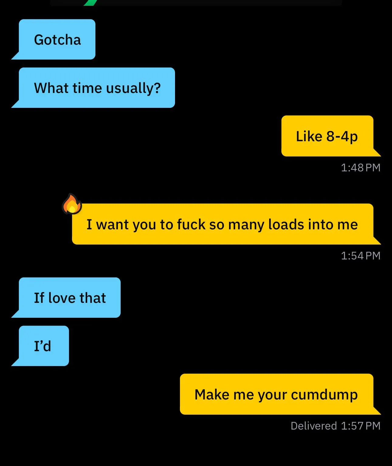 Girlfriend is at work. Meanwhile I’m at home all alone with my cock and my phone to get what I need.