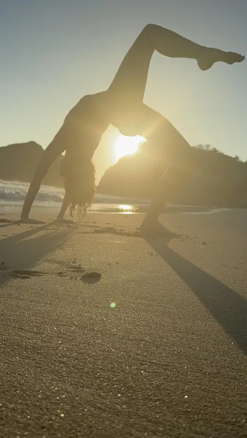 great sunset for do yoga