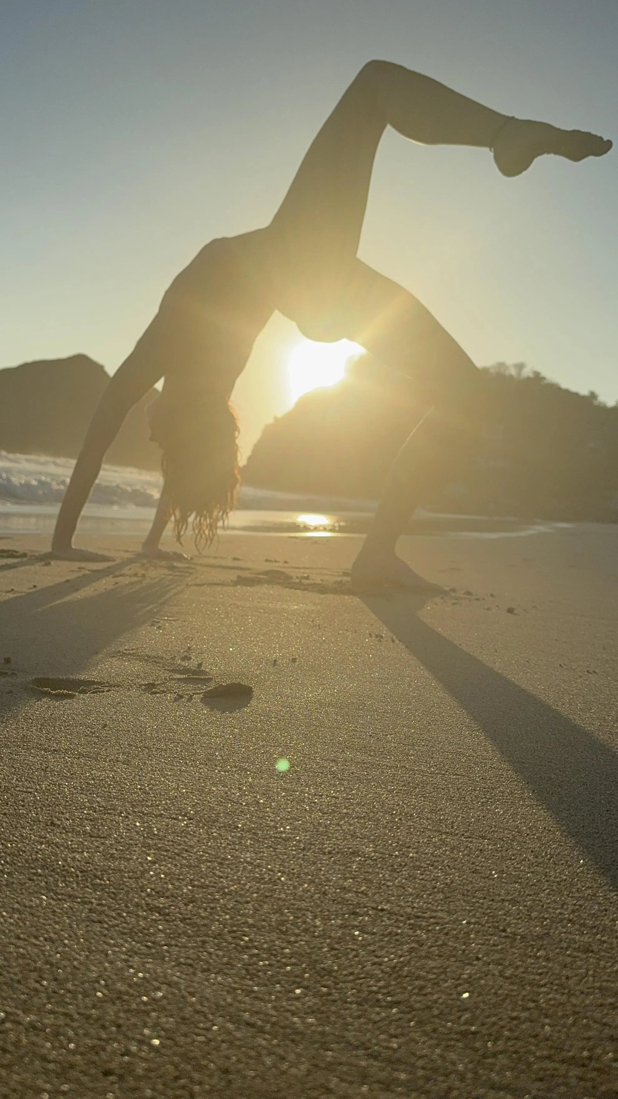great sunset for do yoga