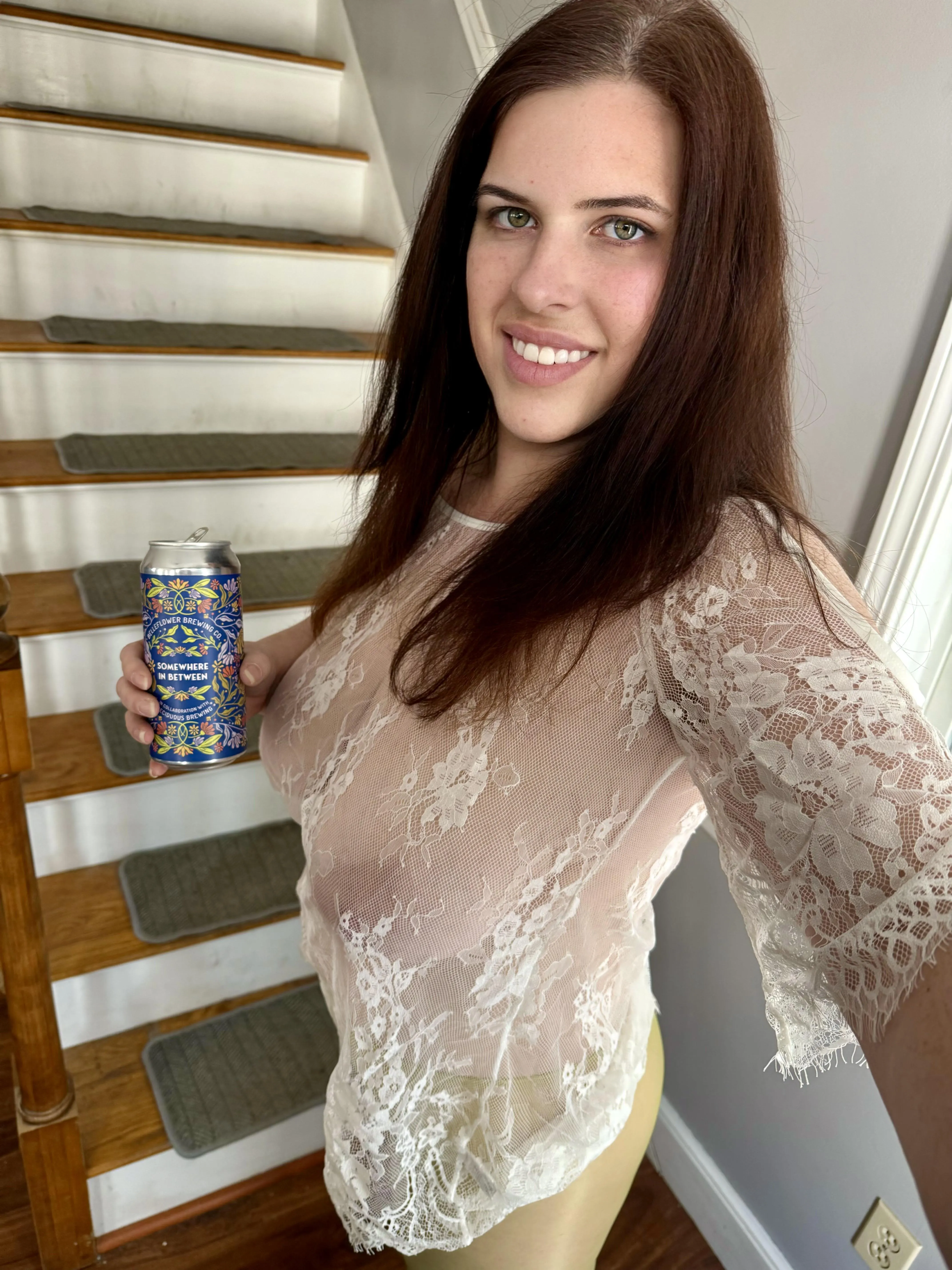 Green pantyhose and a Belleflower ipa collab with Deciduous.