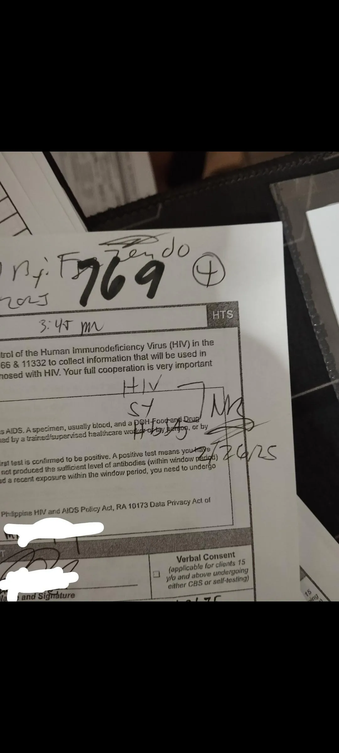 HIV/syphilis/hepa negative result