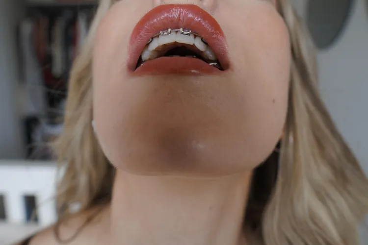 I’ll tip my head back like this, and you cover my face with your load, okay?