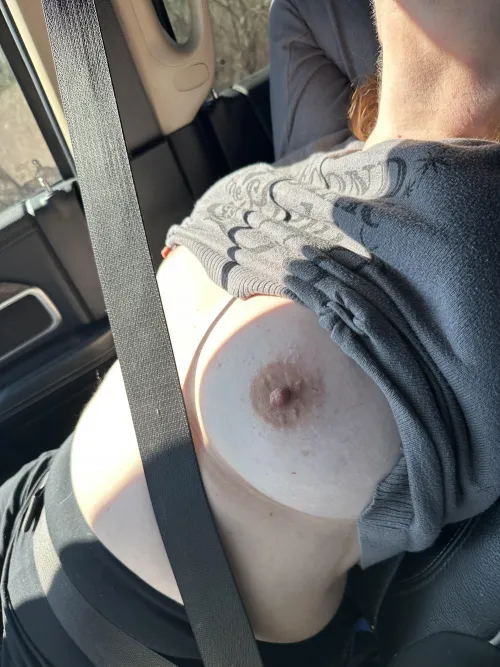 Mikey-0815 challenge completed sunning down hwy tit out