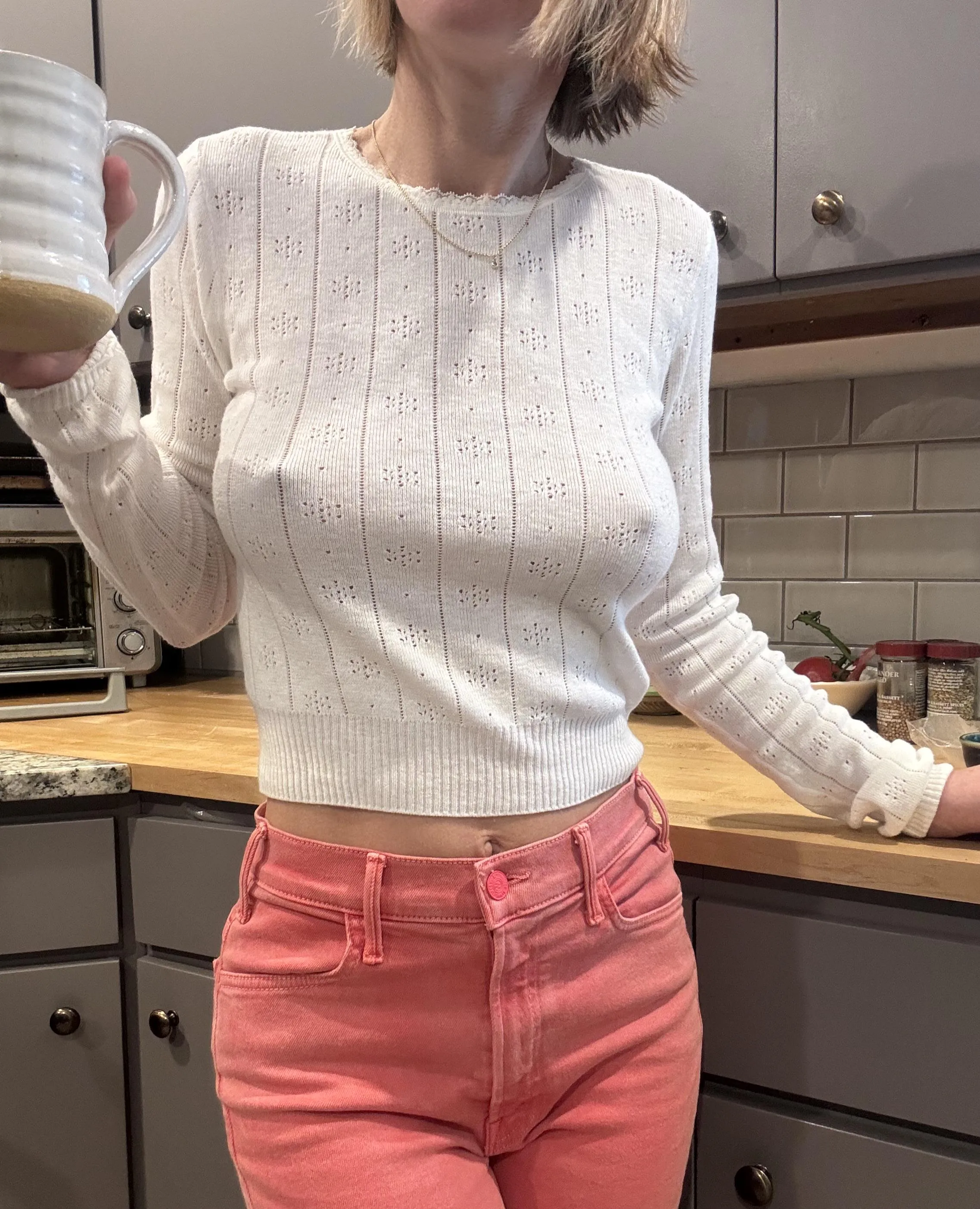 A braless start to the day