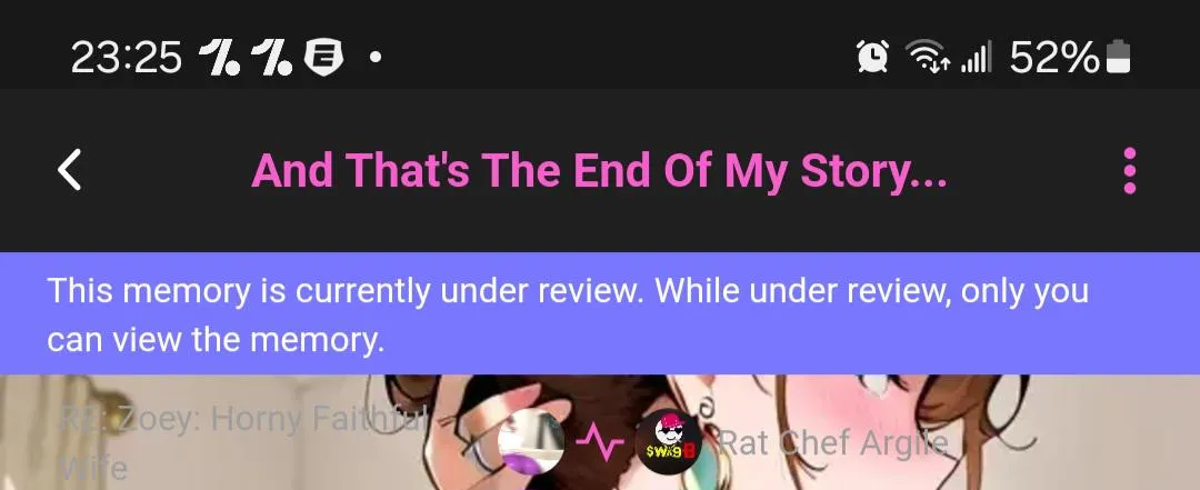 Anyone have the issue of a memory under review?