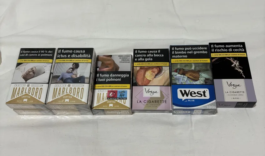 Cigarette haul from Italy