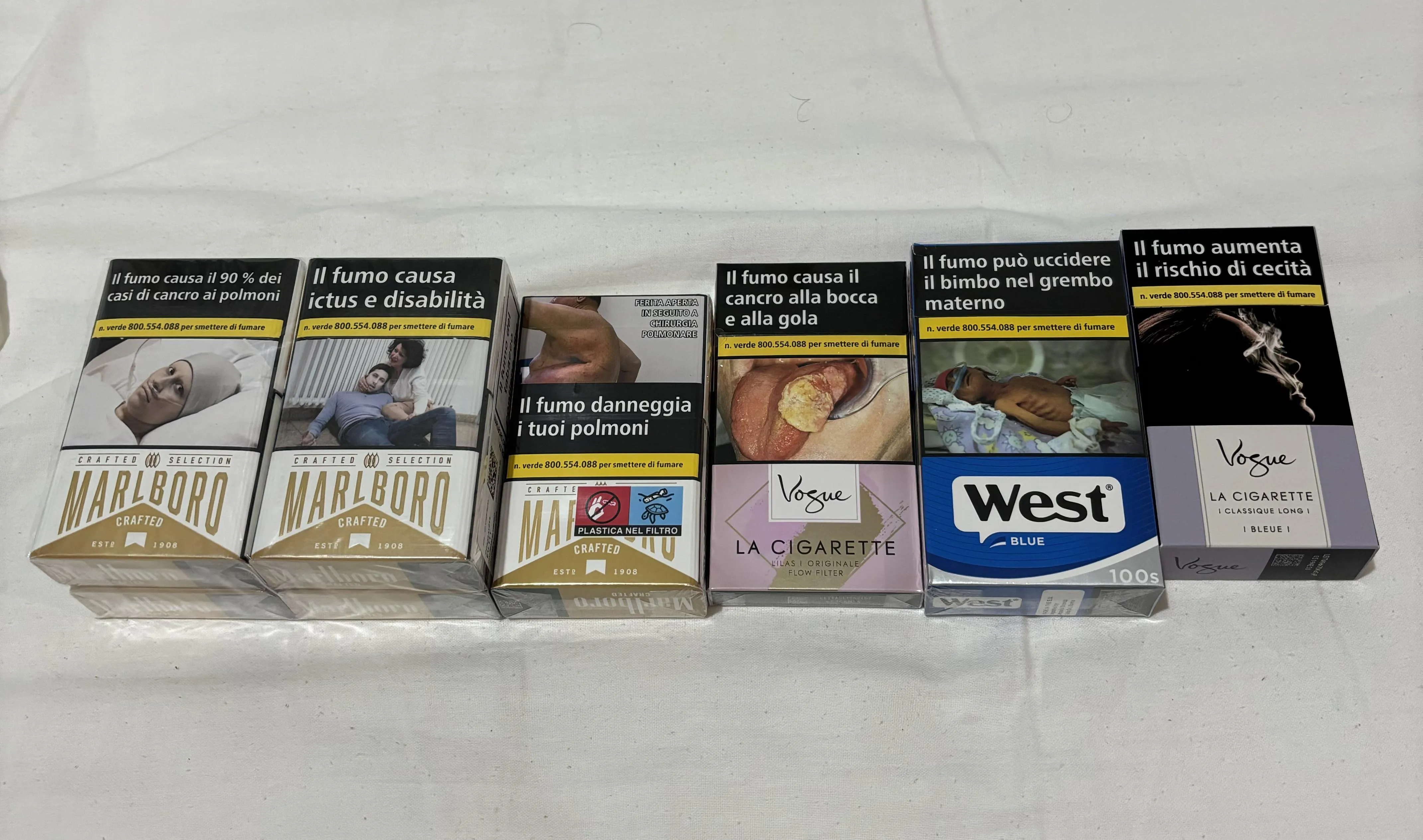 Cigarette haul from Italy