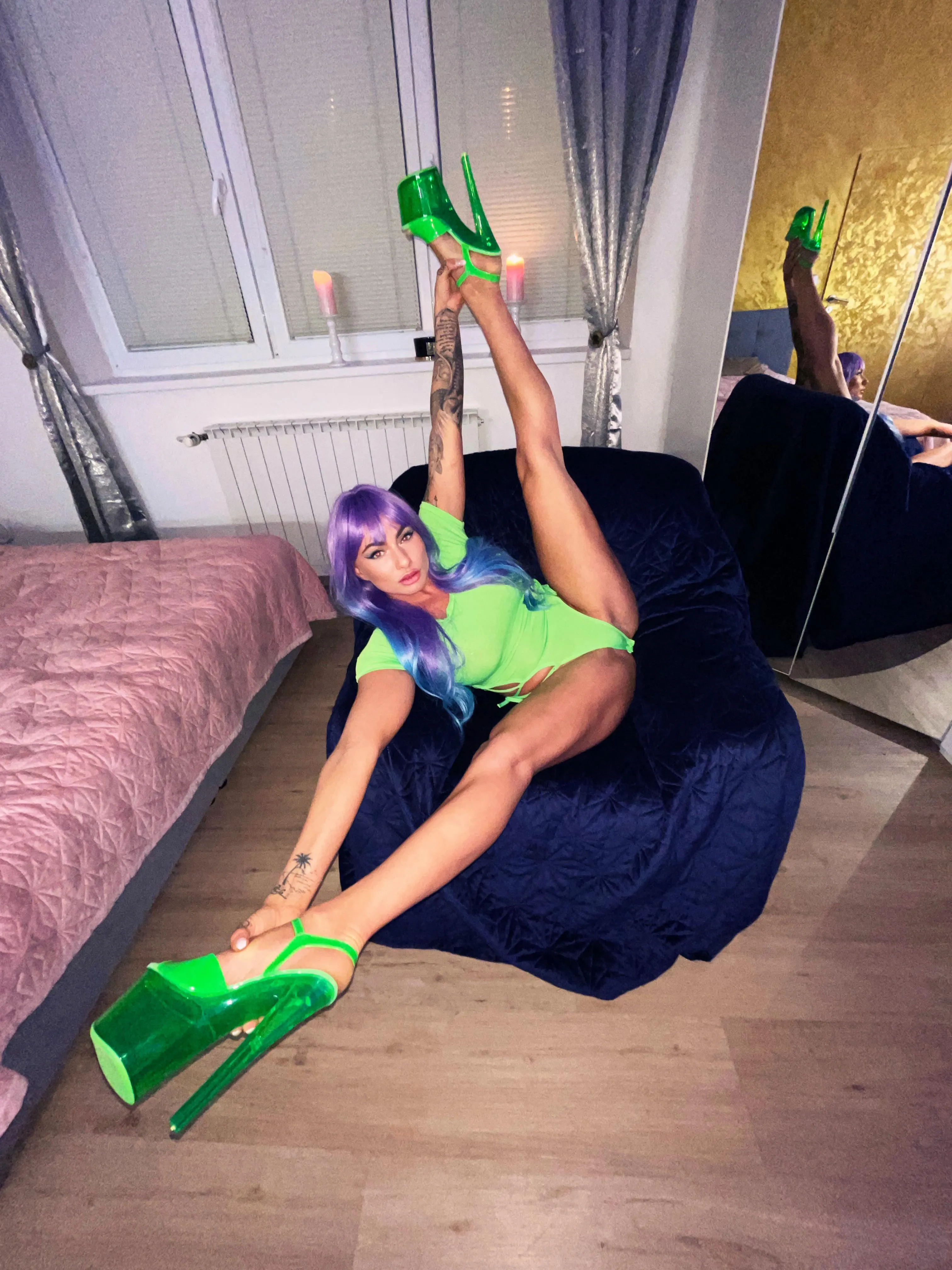 (F) You said spread your legs