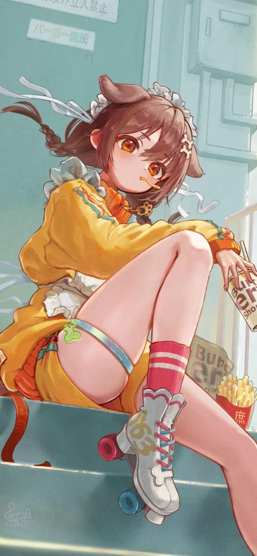 Korone having some fast food [Hololive]