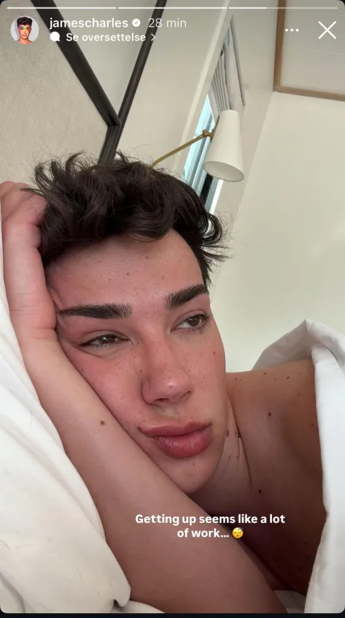 Let’s just stay in bed, James. 🥰