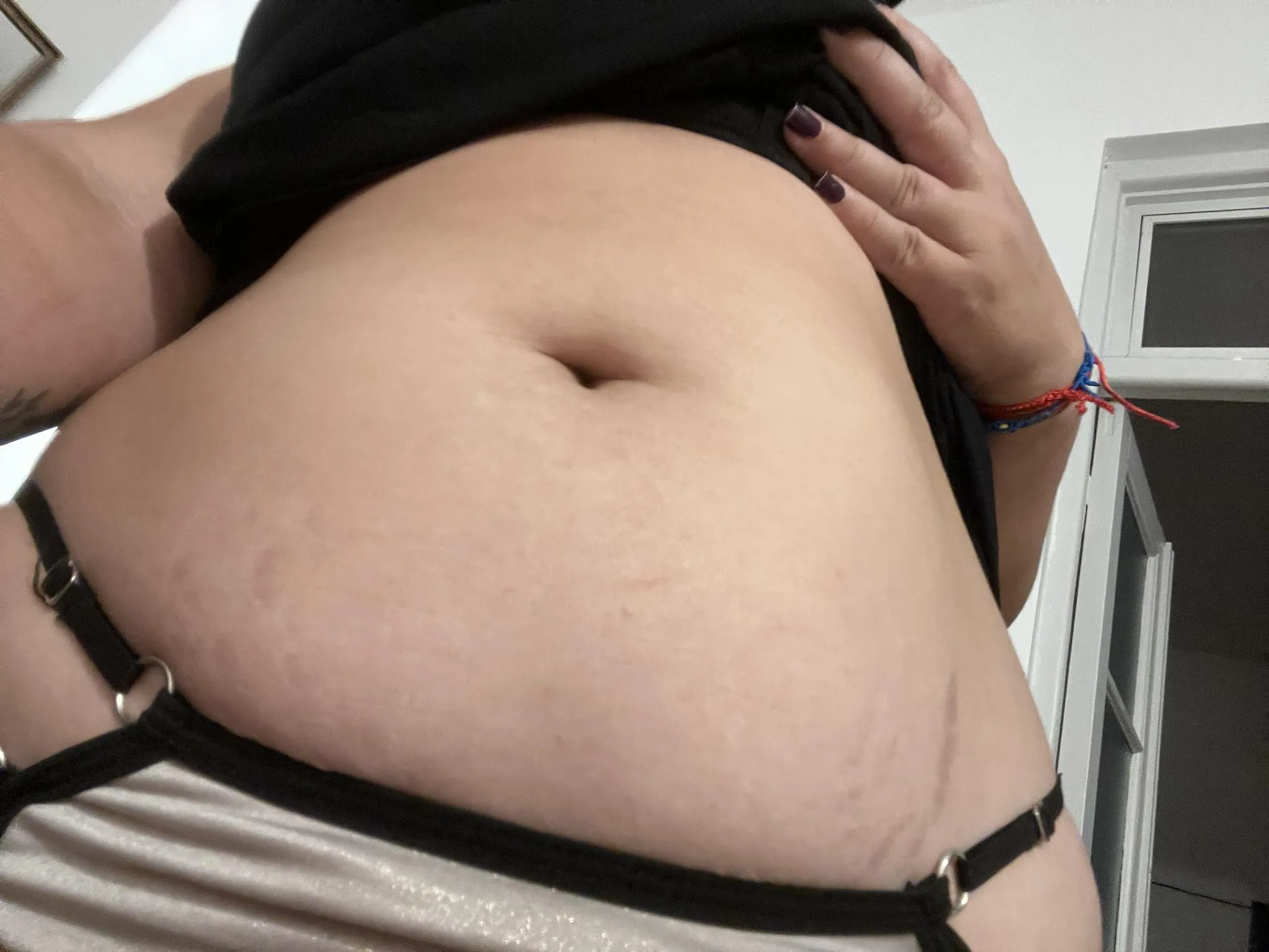 The passage of time left beautiful marks on my belly.