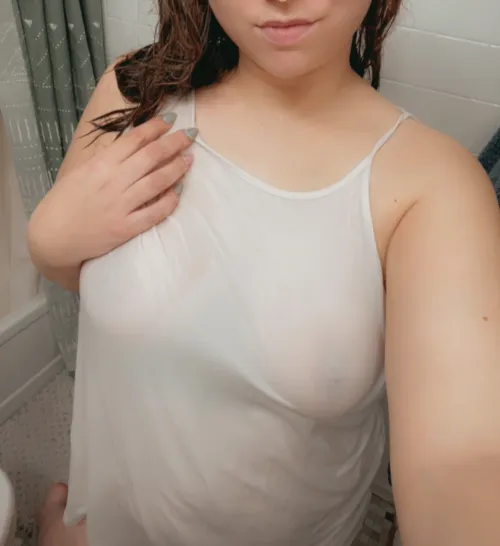 Water and white shirt = Instant recipe for seethru
