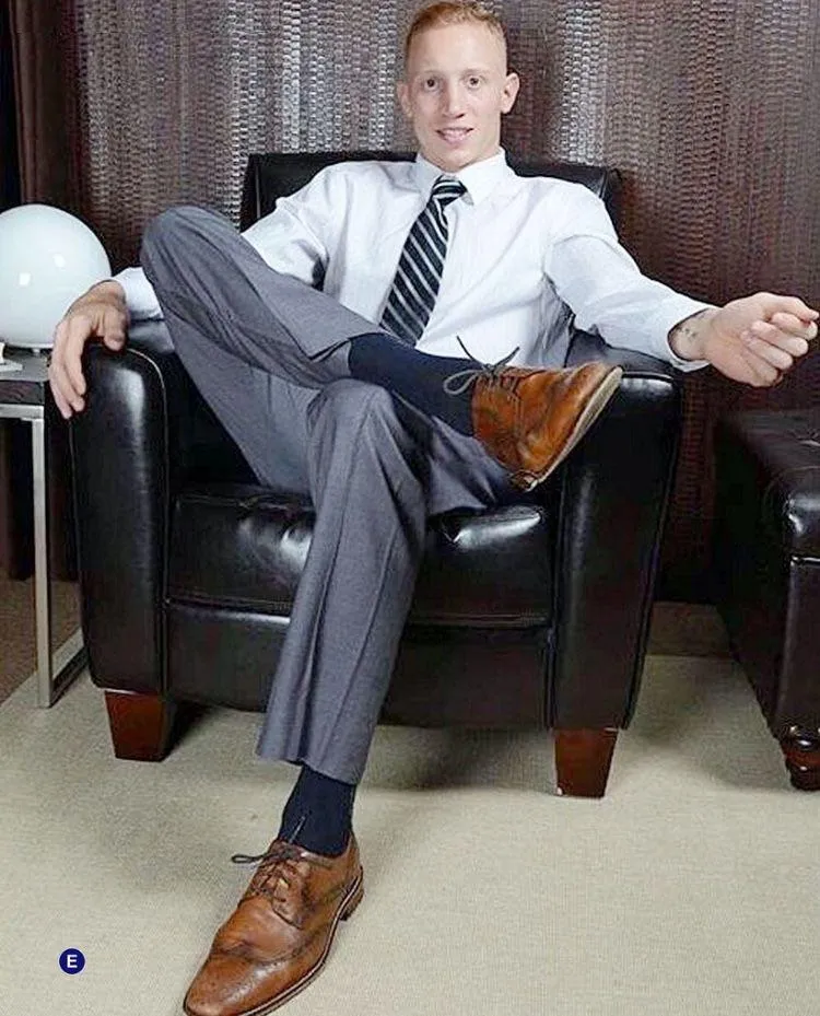 Casual, classy, sexy, or sexual look of a businessman would dress like this for a photoshoot
