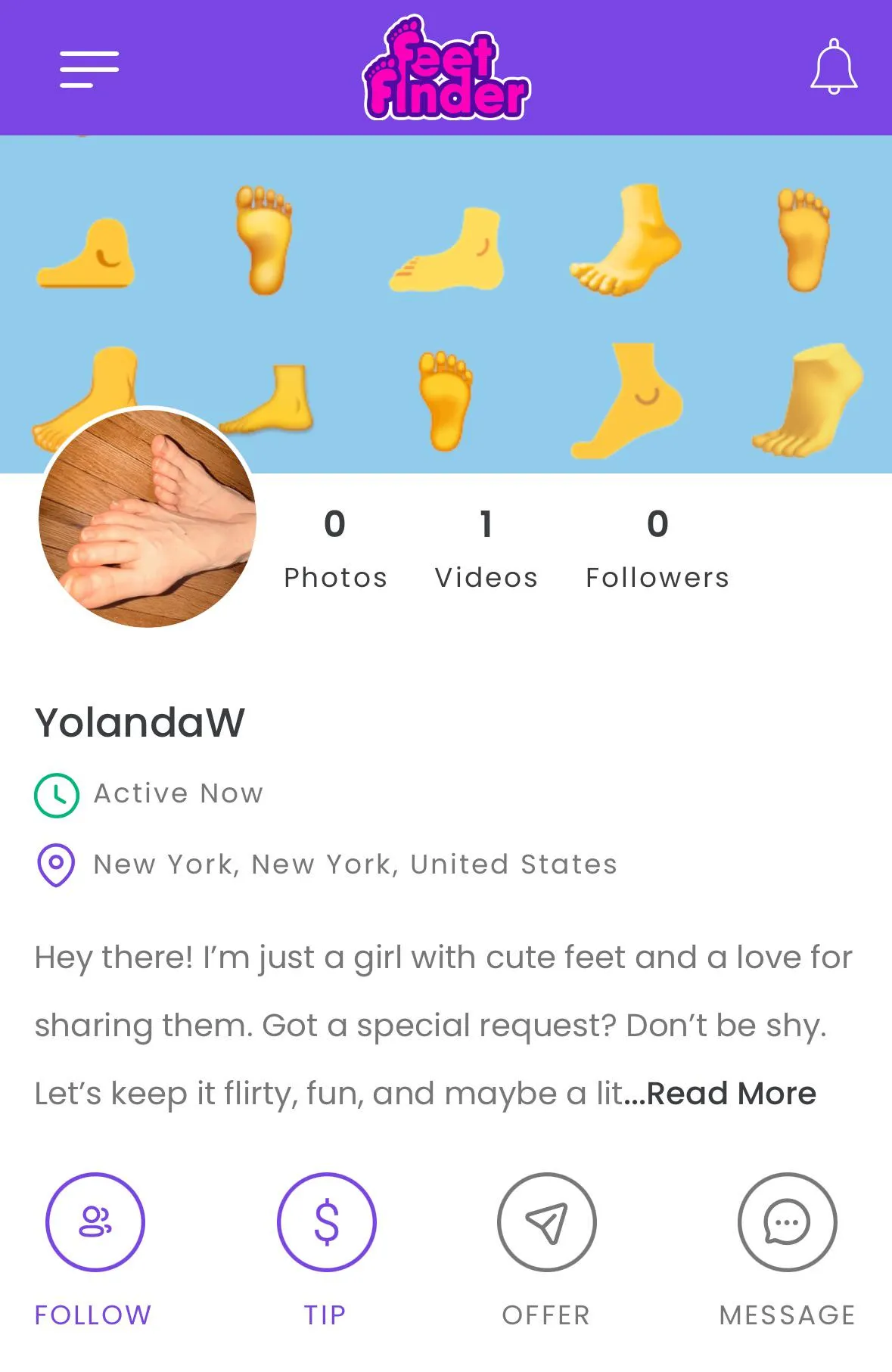 Check out my newbie feetfinder profile?