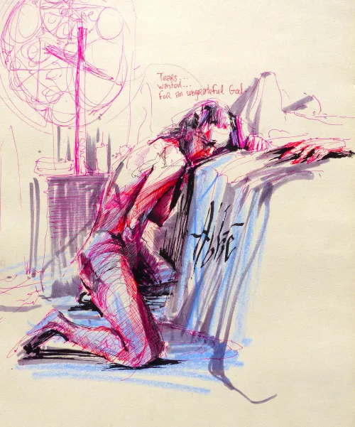 Drawn you ! Flagellant Prayer.