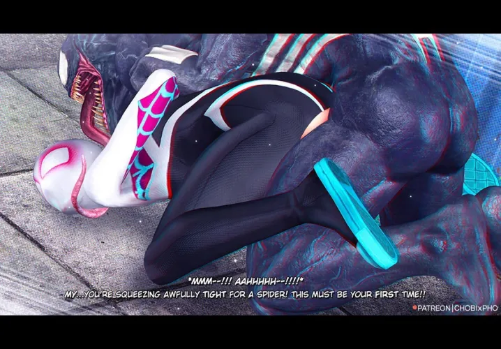 Gwen taking Venom's Big, Monster Cock (CHOBIxPHO)