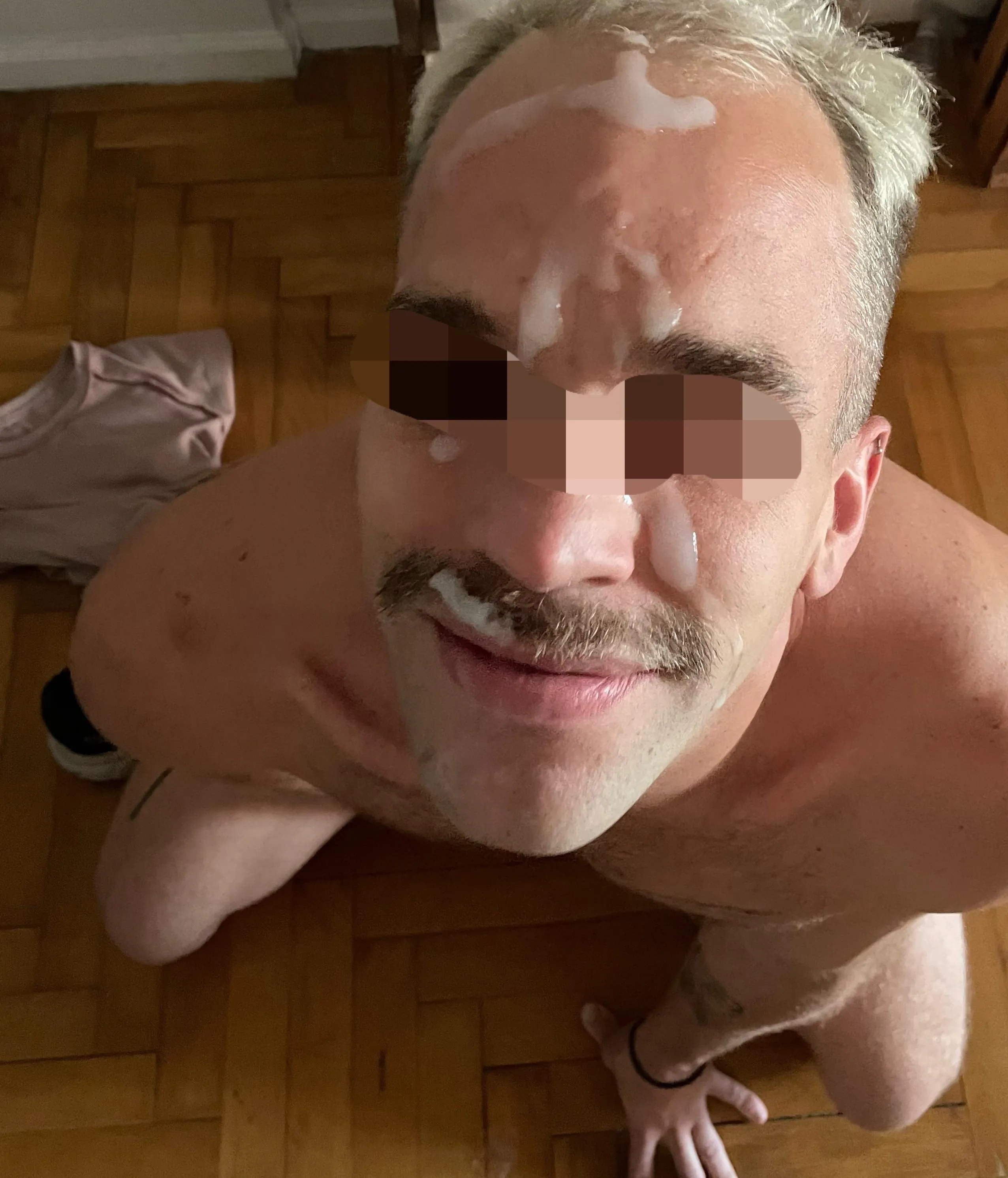 Happy with stranger’s cum on my face