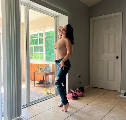 I love an older man staring at my rack