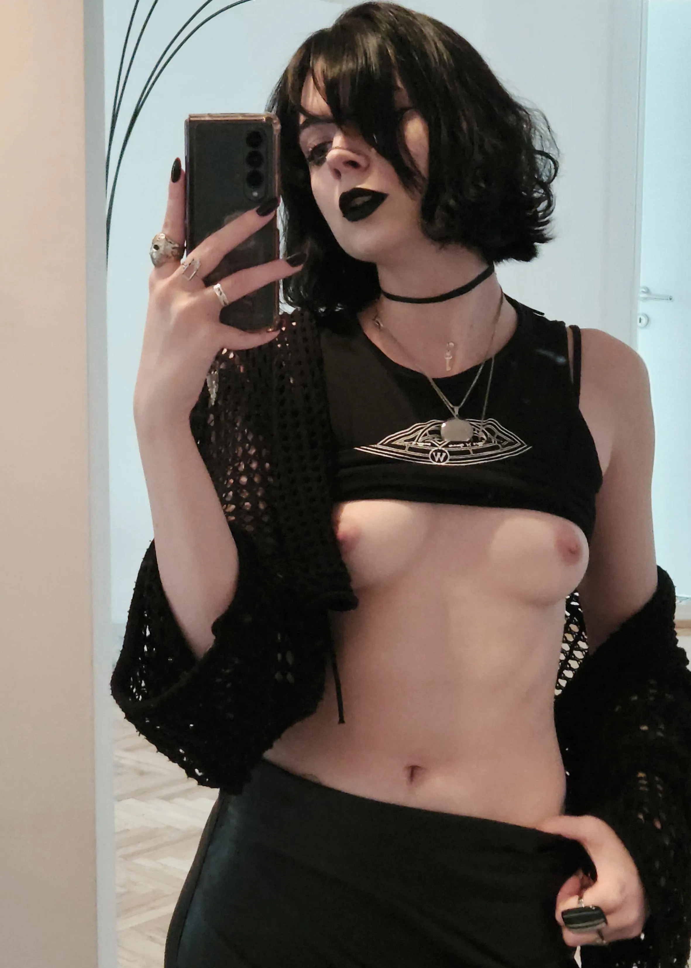 I only have one lipstick, a black one