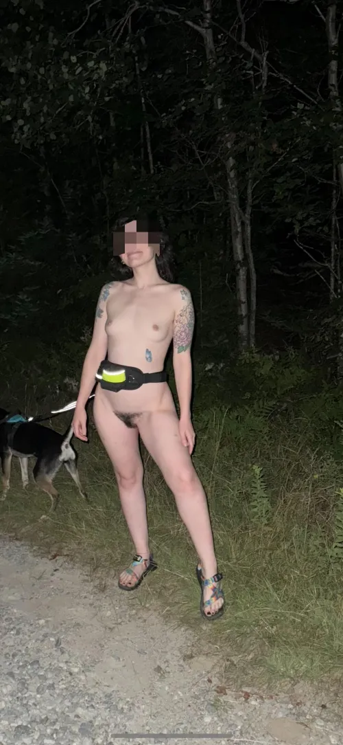 My dog and I like to hike in the same outfit