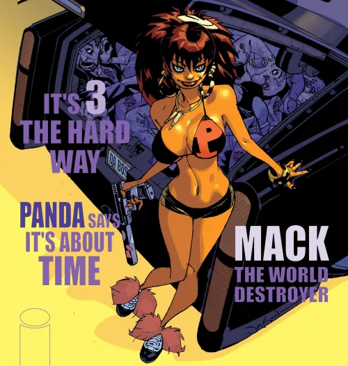 Panda Delgado in her bikini variant cover [Body Bags: 3 The Hard Way (2006), #1]