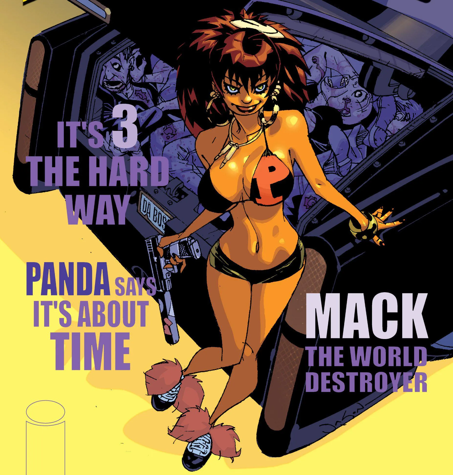 Panda Delgado in her bikini variant cover [Body Bags: 3 The Hard Way (2006), #1]