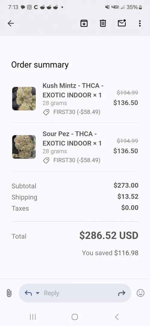 Put my first order in with gold cbd today