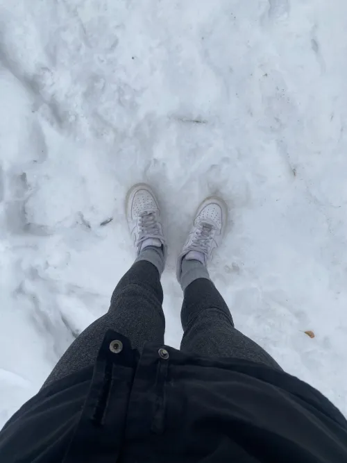 Still snowy outside but got out on a walk today!