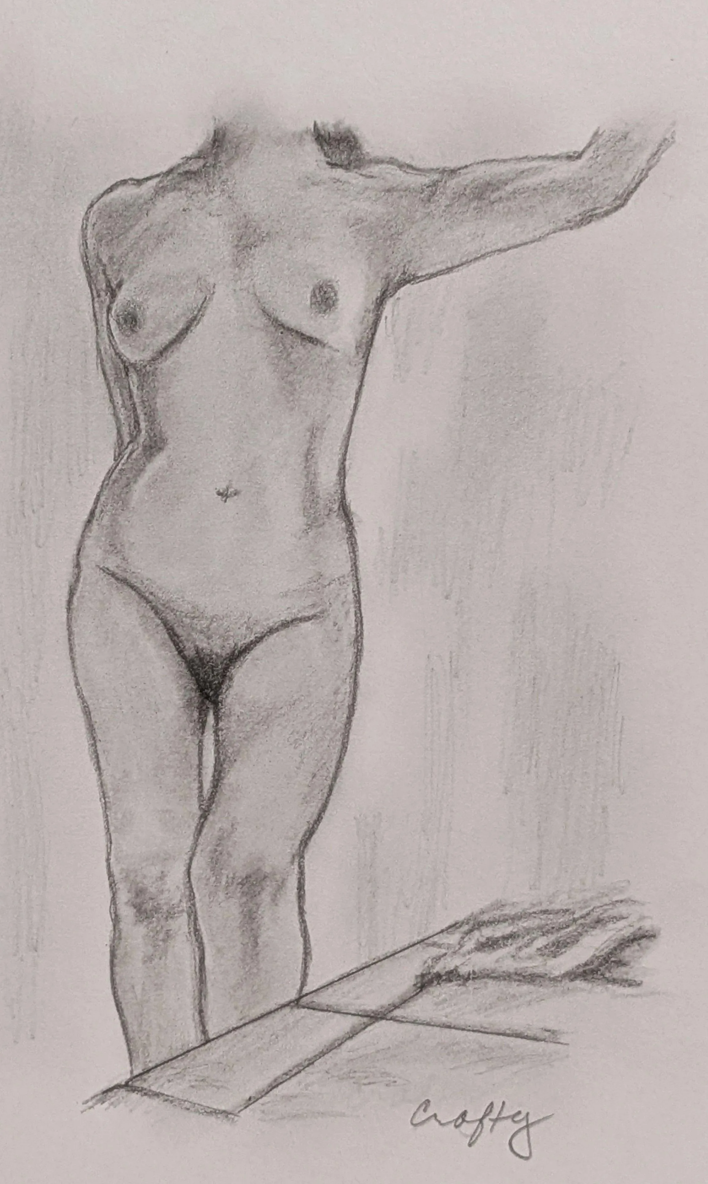 Still standing: graphite on bristol