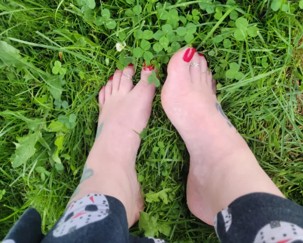 Toes in the grass