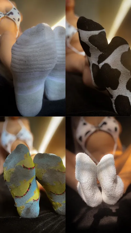 Which Ones Would You Go For? The Fuzzy Ones Are So Comfy! 🥰🤭 [feet]