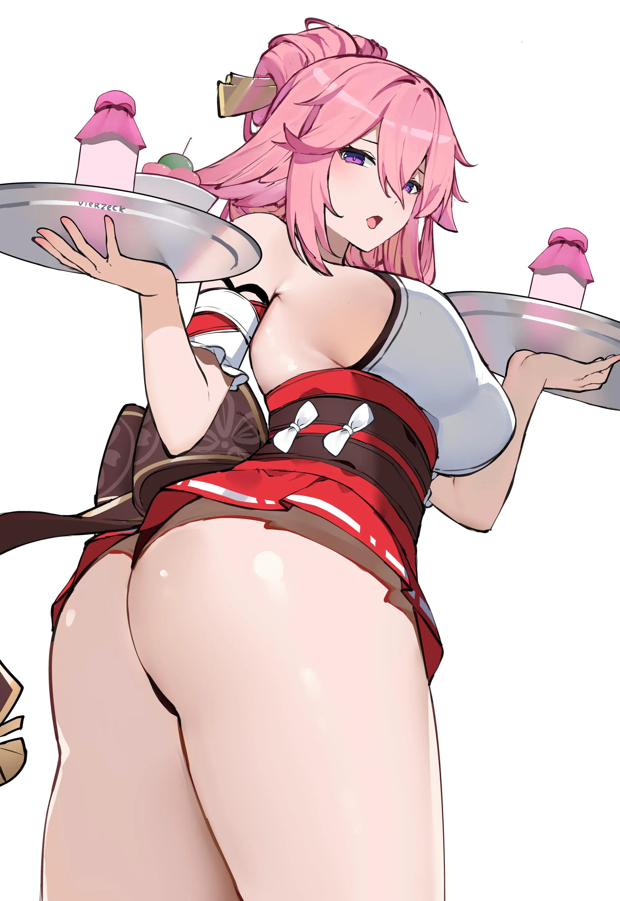 Yae serving dango and dango milk