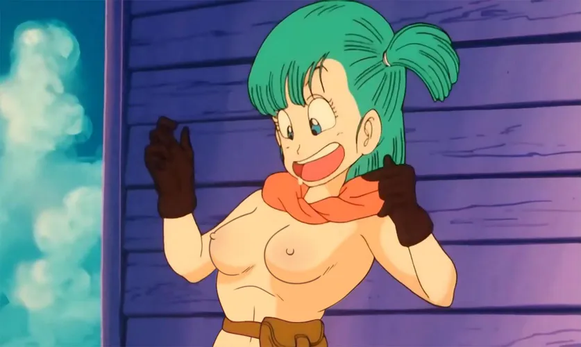 Bulma happy to remove her bra (demonslayer2099)