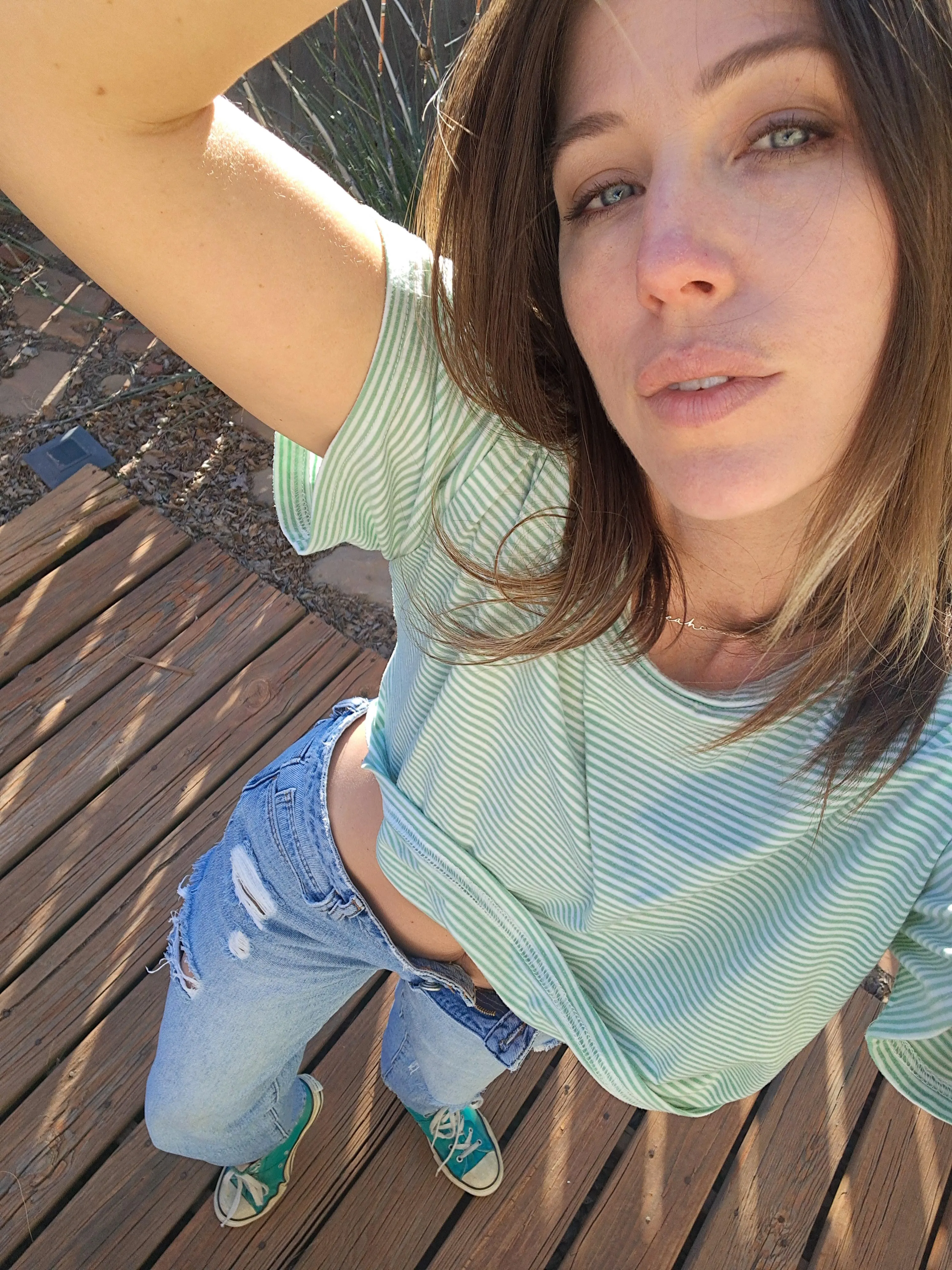 I love how my eyes match my shirt