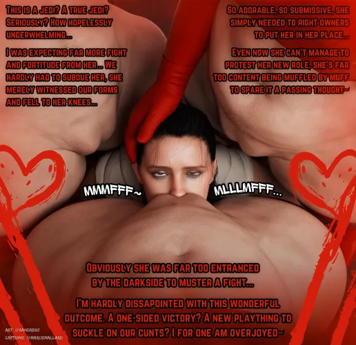 Jedi turned muff huffer! [Lezdom] [Cunnilingus] [BBW] [Smothering] [3D] [Dubcon] [Credits in Caption]