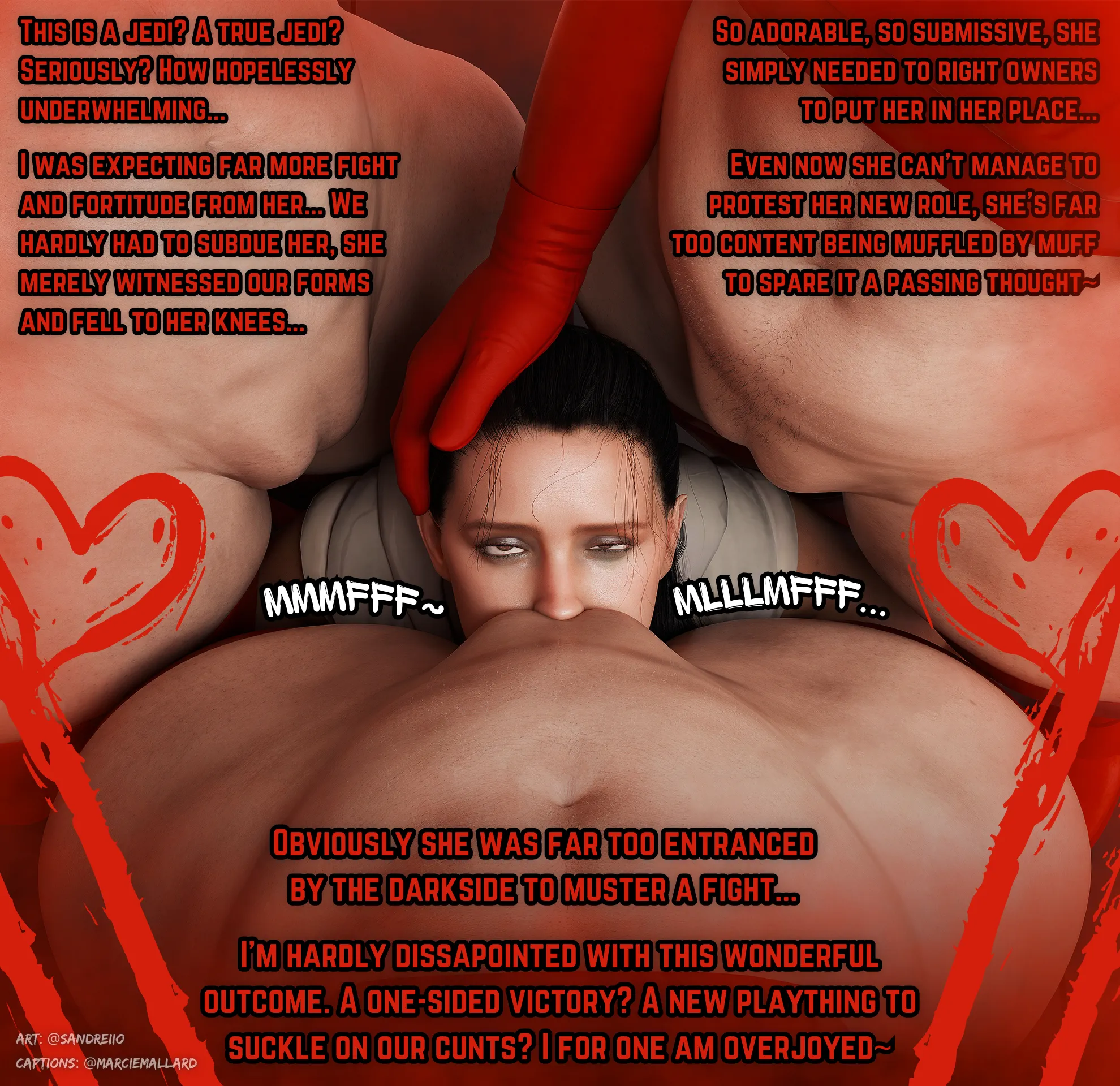 Jedi turned muff huffer! [Lezdom] [Cunnilingus] [BBW] [Smothering] [3D] [Dubcon] [Credits in Caption]