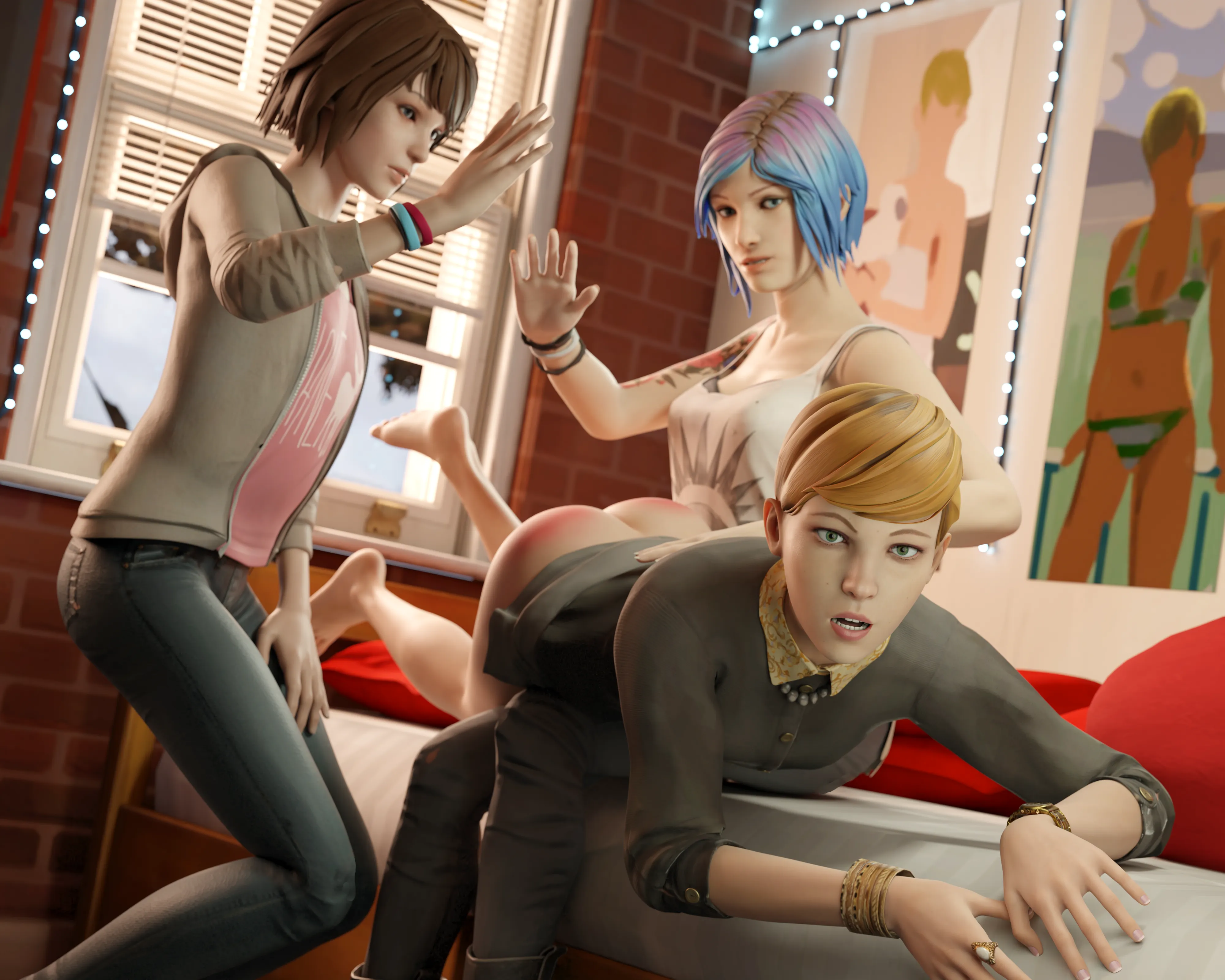 Max and Chloe punish Victoria (KinkBlink)