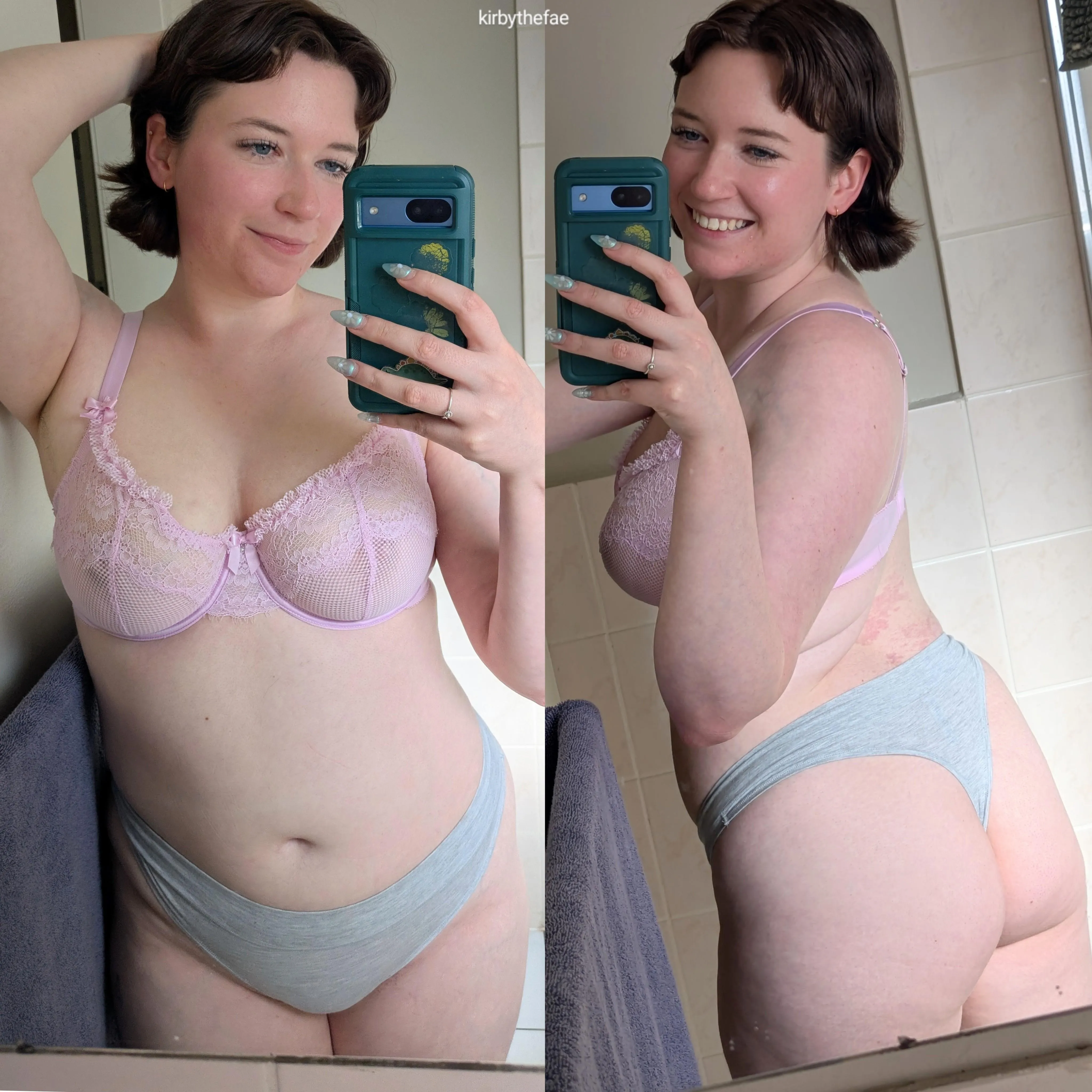 Naughty mirror selfie while I'm getting ready