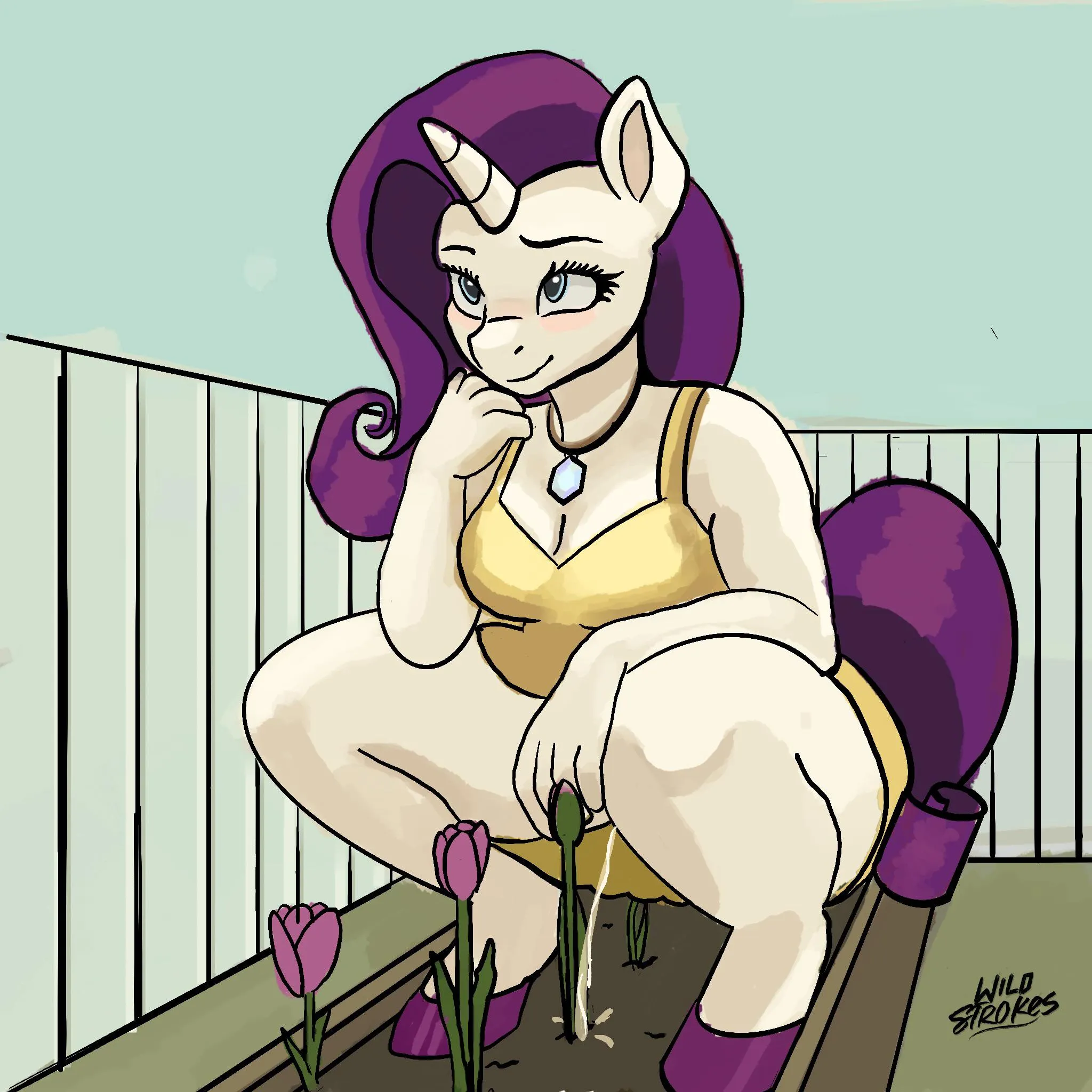 [pee] “Whatever AJ says to help this tulip bloom...” (wild_strokes)