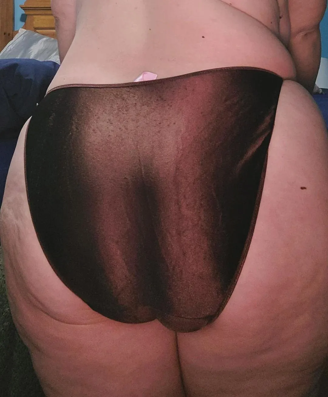 Vintage VS Chocolate Brown Fullback Satin String Bikini/Panties