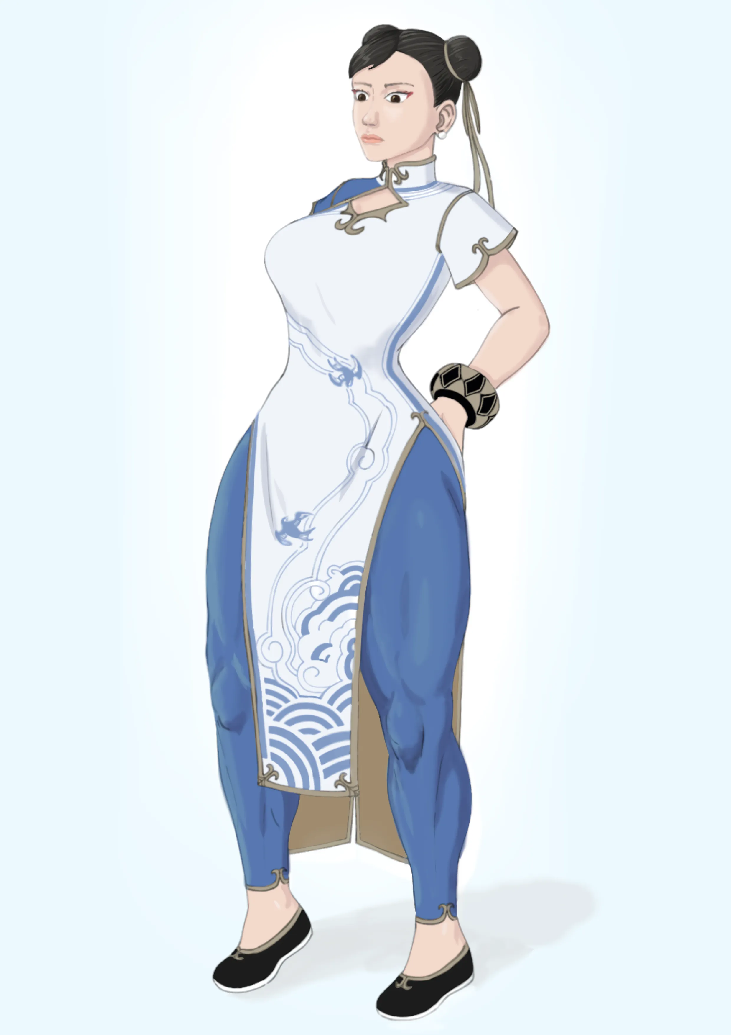 I can't stop looking at Chun-li's legs (Art made by me) (sombra4449)
